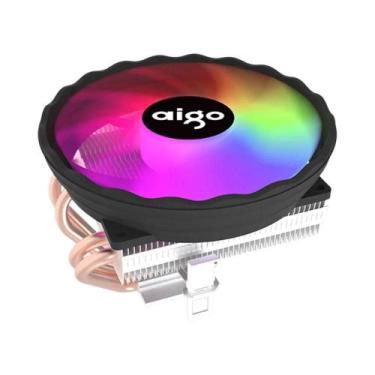 Imagem de Cooler De CPU Silencioso RGB Aigo ICE400X Com 4 Tubos De Calor E Vento