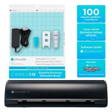 Imagem de Silhouette Cameo 5 Alpha Preto Fosco  Máquina de Recorte Avançada