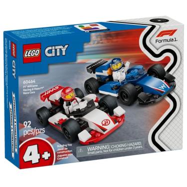 Imagem de Lego City - Carros Da Williams Racing E Haas F1 - 92 Peças - 60464
