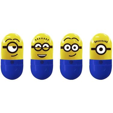 Imagem de Marca Texto Tris Minions com Base joão-bobo Que Balança sem Cair, Ponta para Destaque e...