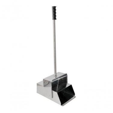 Imagem de Pá Coletora Catabituca Aço Inox F2 para Resíduos com Tampa Articulada Inox Higipack