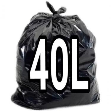 Imagem de Saco para Lixo 40 Litros com 100 Unidades para Descarte Doméstico e Comercial Higipack