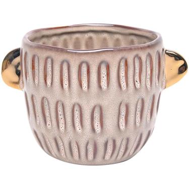 Imagem de CACHEPÔ VASO DECORATIVO PLANTA HOME&CO ORALLIE CERÂMICA 11x16x12cm CREME
