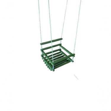 Imagem de Balanço Gangorra Infantil Madeira 35x35 Verde Suporta 80kg. - SHOPPING