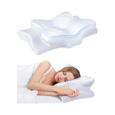 Imagem de Travesseiro Ergonômico De Espuma Viscoelástica Para Apoio Do Pescoço, 