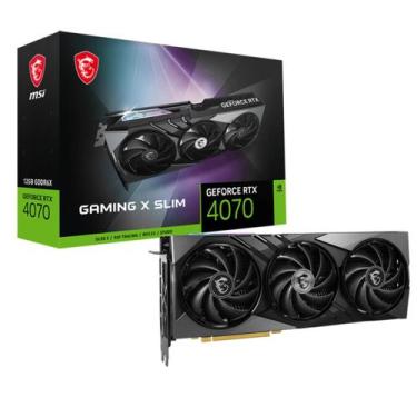 Imagem de Placa de Vídeo MSI Gaming X Slim NVIDIA RTX 4070 12GB GDDR6X cor:preto
