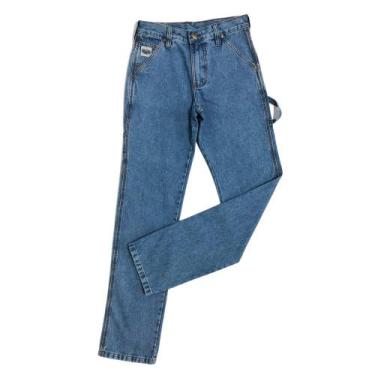 Imagem de Calça Country Jeans Masculina King Farm Carpinteira Clara, Azul, Claro