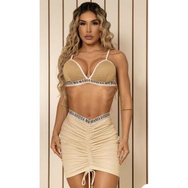 Imagem de Saia praia glam  ouro maria gueixa, P, Dourado