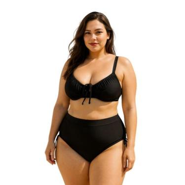 Imagem de Biquíni Feminino Plus Size Aro Sem Bojo Calcinha Cintura Alta - Peneló