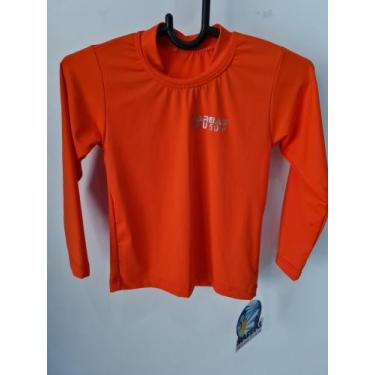 Imagem de Camisa manga longa Com proteção Uv infantil básica cores vibrantes Mar