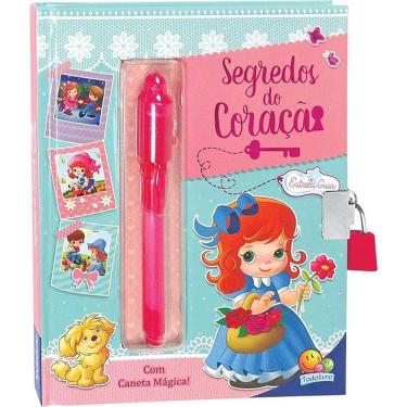 Imagem de Diário com Cadeado Todolivro Meus Segredos do Coração com Caneta Mágica e Chave