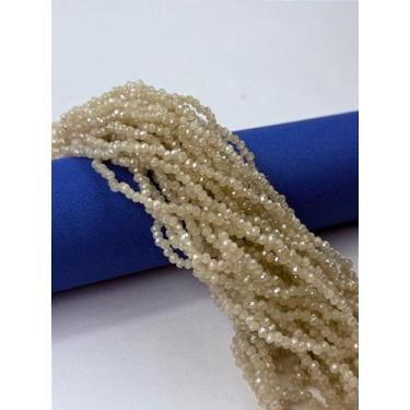Imagem de Fio Cristal 2mm Vidro Facetado - Fio de Cristais Coloridos para Joias 