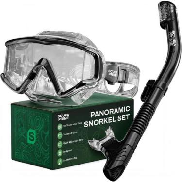 Imagem de Máscara de Mergulho Scuba Prime Pano 3 com Snorkel e Lentes Temperadas