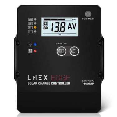 Imagem de Controlador LNEX Edge 40A 12V/24V PWM para Carga Solar