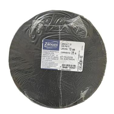 Imagem de Elastico zanotti Preto 19mm ROLO c/25mts - Imbutir