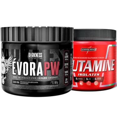 Imagem de Evora Pré Treino 150g + Glutamina Pura 150g Integralmedica, Uva