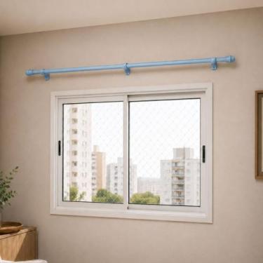 Imagem de Varão para Cortina Grande 3 metros Kit 19mm Bastão Simples - ENTROU CO