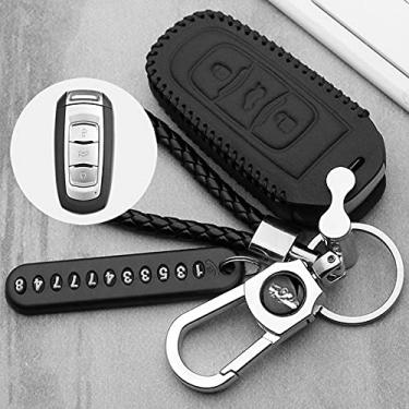 Imagem de YJADHU Capa da chave do carro, adequada para Geely Atlas SUV Boyue borui Coolray Emgrand NL3 EX7 X7 EC7 GX7 EC715 RV EC718 GT GE SC6 GC9, A, preto