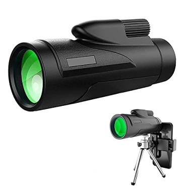 Imagem de Espelho de observação com zoom à prova d'água 12X50 telescópio monocular de alta potência, segure um tripé, para observação de pássaros, acampamento ao ar livre, observação de estrelas