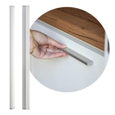 Imagem de Puxador De Guarda Roupa Slim Porta Moveis Alumínio 256mm ASA (Cromado Fosco)