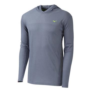 Imagem de Mizuno Moletom com capuz feminino Running BT, vintage índigo/verde flash, pequeno