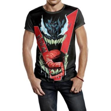 Imagem de Camiseta Masculina Alienígena Venom Ref:413 - Smoke