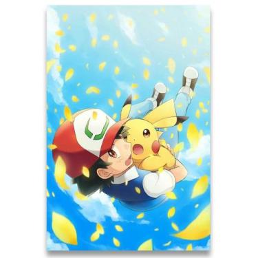 Imagem de Poster Decorativo 42cm X 30cm A3 Brilhante Pokémon Pikachu 8 - Bd Net