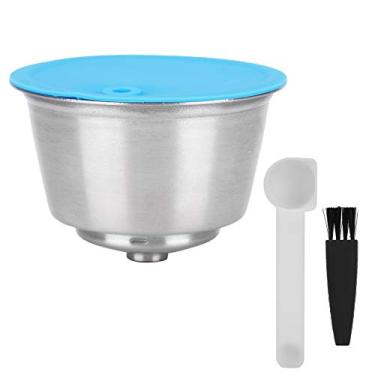 Imagem de Cápsula de café reutilizável recarregável, peças de máquina de café de filtro de café recarregável de metal de aço inoxidável para