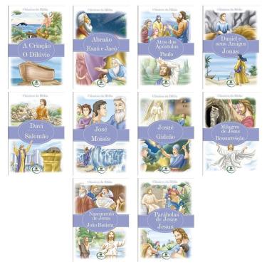 Imagem de Kit Com 10 Livros Livro Infantil Clássicos Da Bíblia