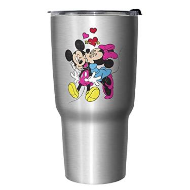 Imagem de Disney Caneca de viagem isolada de aço inoxidável Mickey Minnie Love 765 ml, 765 ml, multicolorida