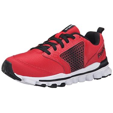 Imagem de Reebok Hexaffect 2.0 Wild Tênis de corrida (criança pequena/criança grande), Red Rush/Preto/Branco/Vermelho Flash, 2 Little Kid