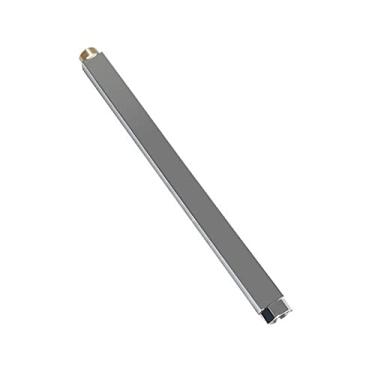 Imagem de 1pcs 30cm chuveiro extensão tubo de aço inoxidável quadrado quadrado redondo mais longo chuveiro slide barras extender roedor acessórios, 30cm square prata