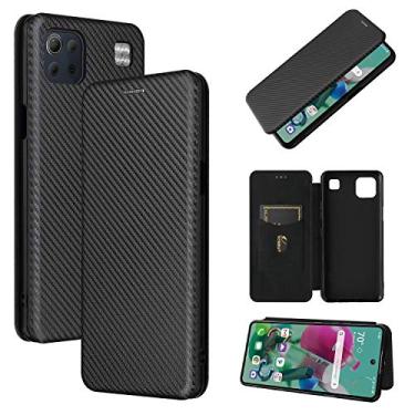 Imagem de For LG K92 5G Carbon Fiber Texture Horizontal Flip TPU + PC + PU Leather Case with Card Slot
