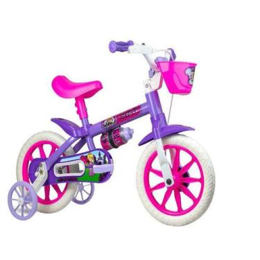Imagem de Bicicleta Infantil Aro 12 Nathor Violet - Roxa Com Rodinhas