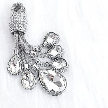 Imagem de YJADHU Porta-chaves de TPU macio 3 botões masculino feminino chaveiro capa de chave de carro, apto para Peugeot Citroen C1 C2 C3 C4 C5 DS3 DS4 DS5 DS6, chaveiro prata