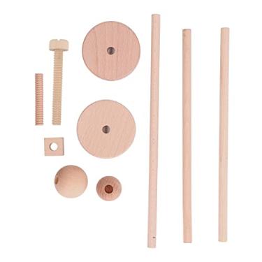 Imagem de montado na parede adequado para todos os berços 100% natural cabide de lariço decoração de berçário suporte de cofre para quarto de bebê, Braço de madeira móvel para berço,