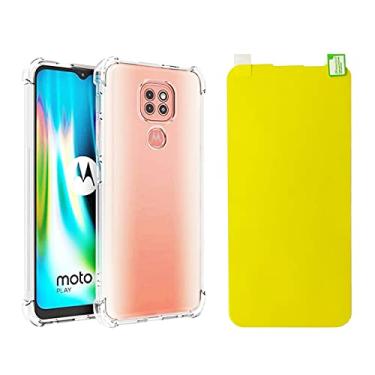 Imagem de Capinha Antichoque e Película Gel Compatível com Moto G9 Play