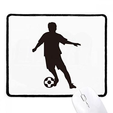 Imagem de Mousepad de futebol americano FOutline com borda costurada, tapete de borracha para jogos