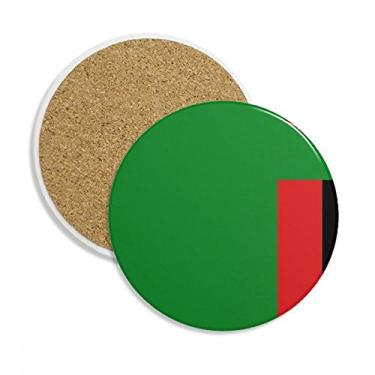 Imagem de Caneca de porta-copos com bandeira nacional da Zâmbia da África do país, pedra absorvente de proteção de mesa