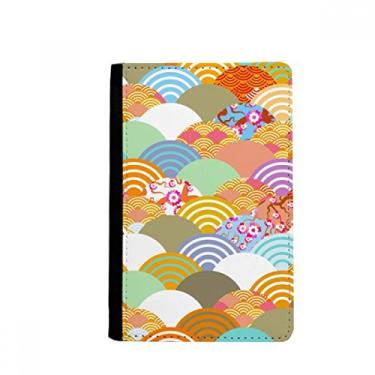 Imagem de Carteira com estampa geométrica de flores de esquadrão japonês, porta-passaporte, Notecase Burse