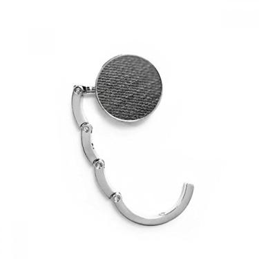 Imagem de Gancho de mesa abstrato cinza linho tecido extensão fecho decorativo dobrável gancho