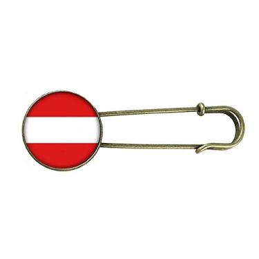 Imagem de Broche de metal retrô com bandeira nacional da Áustria da Europa