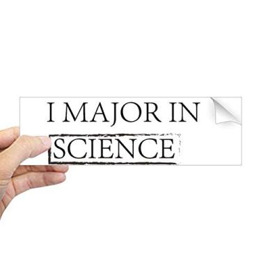 Imagem de DIYthinker Adesivo retangular com citação I Major in Science para notebook, janela