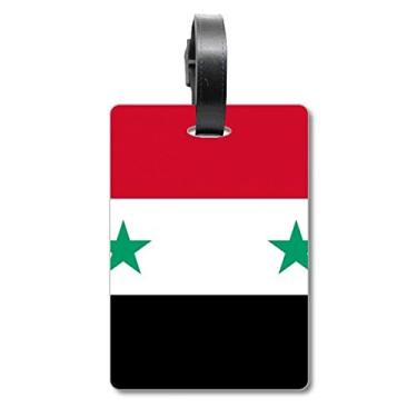 Imagem de Bandeira Nacional da Ásia, Bolsa de Mala com Etiqueta para Bagagem e Cartão de Bagagem