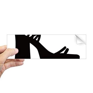 Imagem de DIYthinker Adesivo retangular de para-choque preto feminino salto alto padrão silhueta decalque para janela notebook