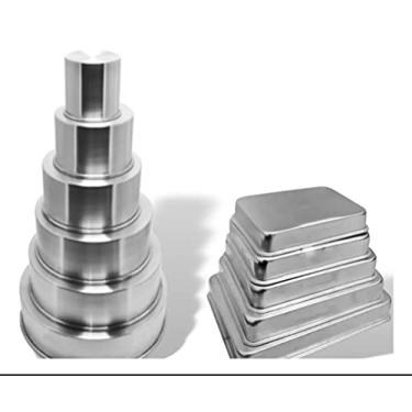 Imagem de Kit 6 Forma Redonda Alta + 5 Forma Retangular Pão De Ló