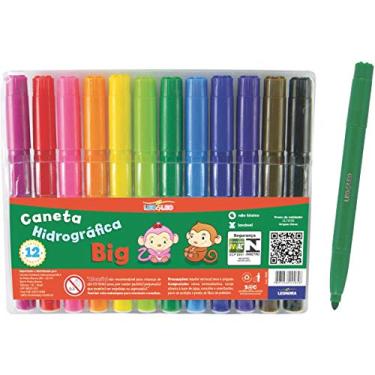 Imagem de Caneta Hidrográfica, Leonora, Leo&Leo Big, 4585, Multicor, 12 Pacotes com 12 Cores