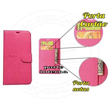 Imagem de Capa Carteira Flip couver Galaxy Note 10 6.3 rosa + Película de gel
