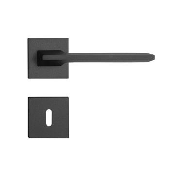 Imagem de Fechadura Sara Preta Roseta Quadrada 55mm Pado Interna