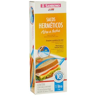 Imagem de Sanremo - Saco Plástico Hermético Cristal Abre e Fecha de 1000ml, Linha Vac Freezer